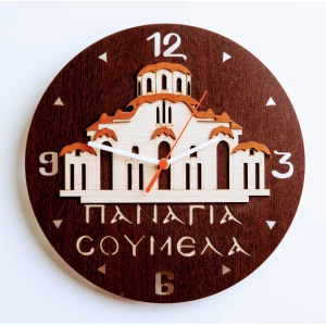 ΧΕΙΡΟΠΟΙΗΤΟ ΞΥΛΙΝΟ ΡΟΛΟΙ ΤΟΙΧΟΥ '' ΠΑΝΑΓΙΑ ΣΟΥΜΕΛΑ ''